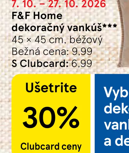 F&F Home dekoračný vankúš