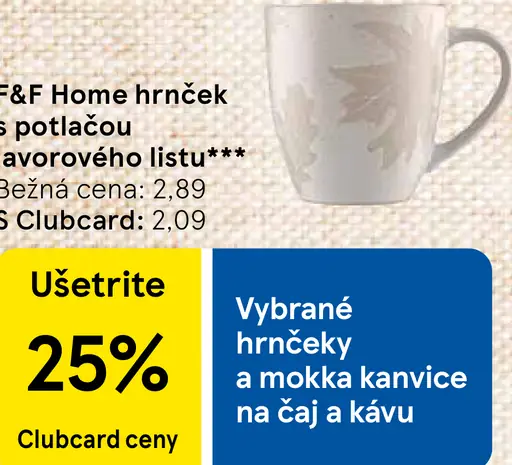 F&F Home hrnček s potlačou javorového listu