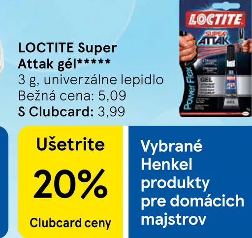 Loctite Super Attak gél univerzálne lepidlo