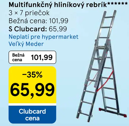 Multifunkčný hliníkový rebrík