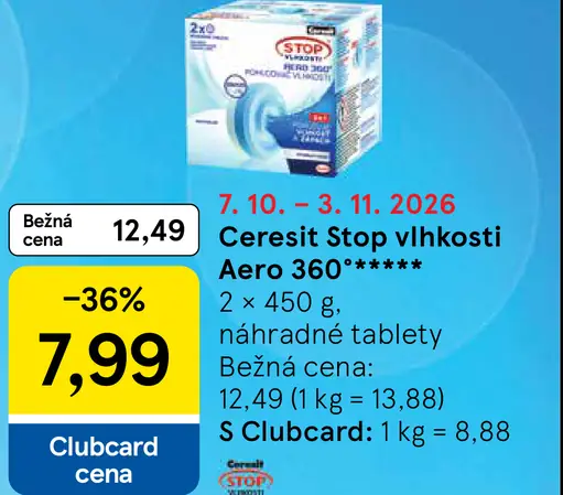 Ceresit Stop vlhkosti Aero 360 náhradné tablety