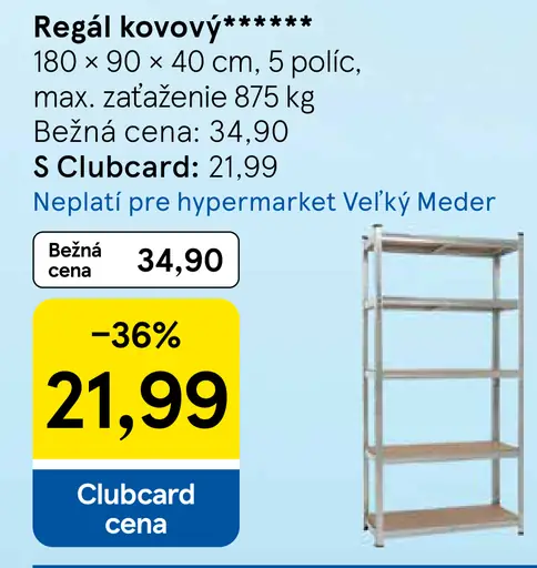 Regál kovový
