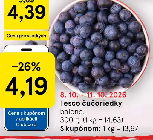 Tesco čučoriedky