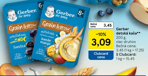 Gerber detská kaša rôzne druhy