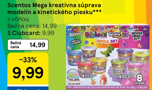 Scentos Mega kreatívna súprava modelín a kinetického piesku s vôňou