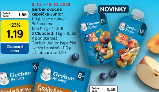 Gerber ovocná kapsička Junior, viac druhov