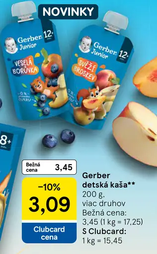 GERBER Junior kapsička Svieža broskyňa