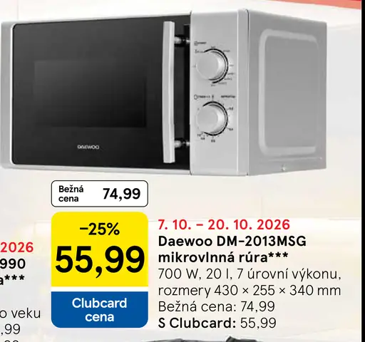 Daewoo DM-2013MSG mikrovlnná rúra