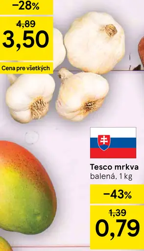 Tesco mrkva balená
