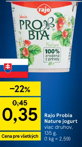 Rajo Probia nature jogurt