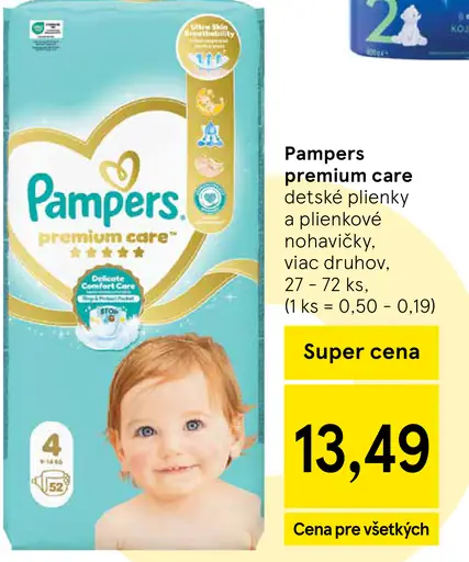 Pampers Premium Care detské plienky a plienkové nohavičky viac druhov