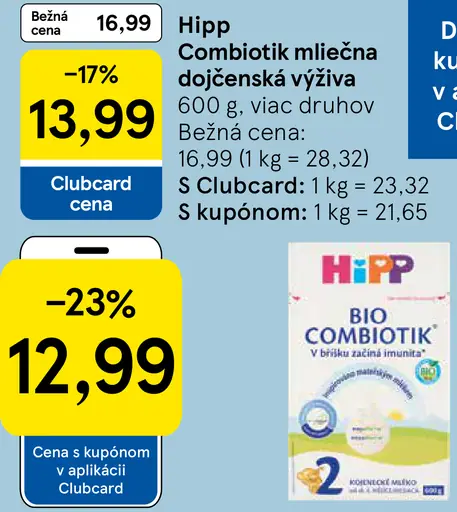 Hipp Combiotik mliečna dojčenská výživa