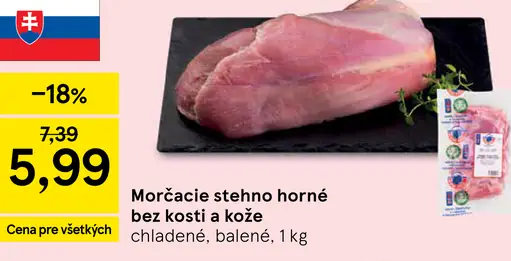 Morčacie stehno horné bez kosti a kože