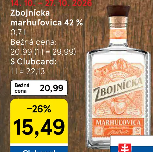 Zbojnícka Marhuľovica 42%