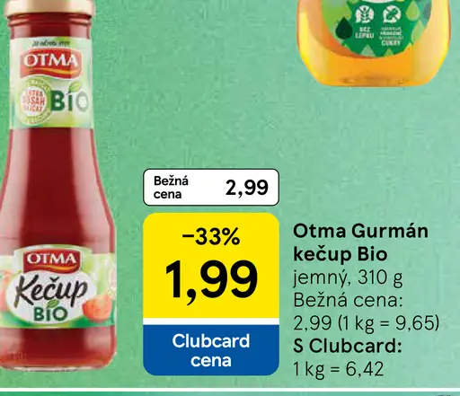 Otma Gurmán kečup bio jemný