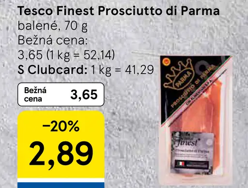 Tesco Finest prosciutto di Parma