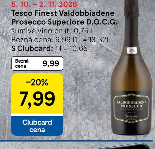 Tesco Finest Valdobbiadene Prosecco Superiore D.O.C.G.