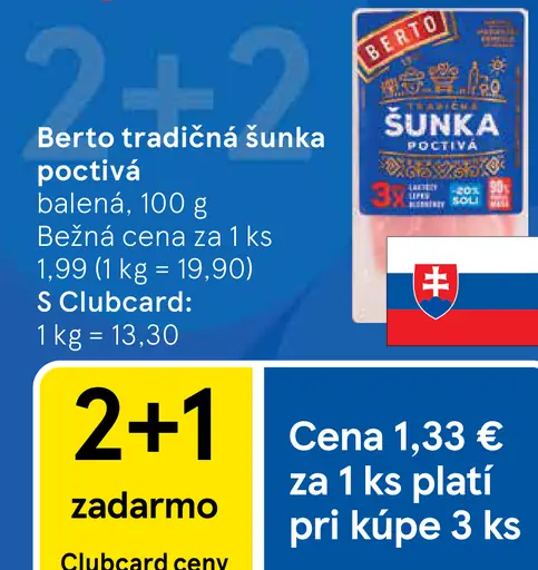 Berto Tradičná šunka poctivá
