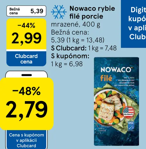 Nowaco rybie filé porcie mrazené