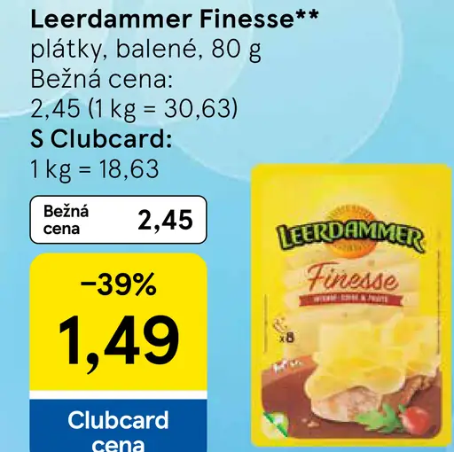 Leerdammer Finesse plátky