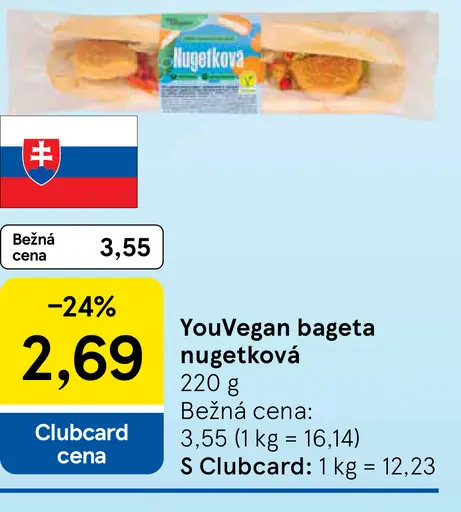 YouVegan bageta nugetková