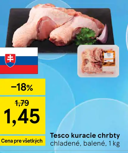 Tesco kuracie chrbty