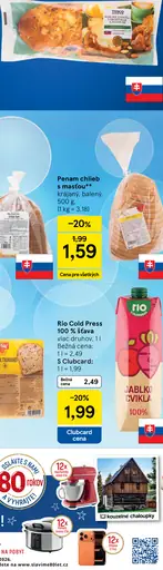 Tesco maslová vianočka s hrozienkami a mandľami