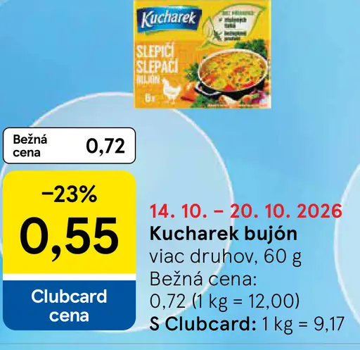 Kucharek bujón, viac druhov