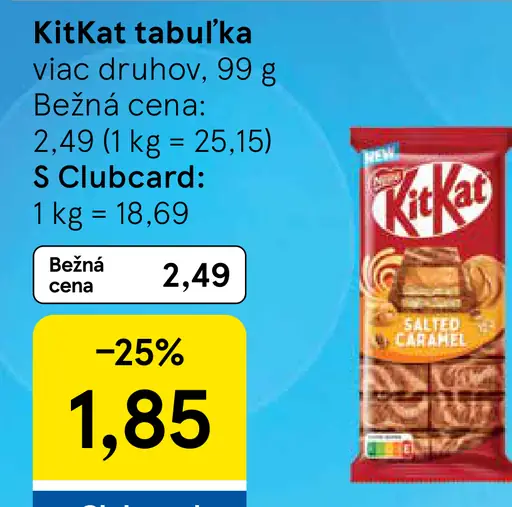 KitKat tabuľka