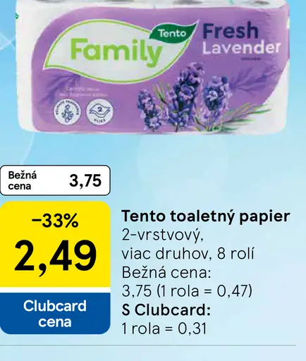 Tento Family toaletný papier Fresh Lavender