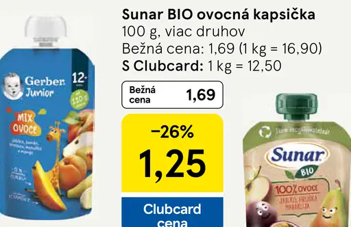 Sunar BIO ovocná kapsička