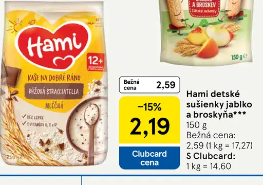 Hami Detské sušienky jablko broskyňa