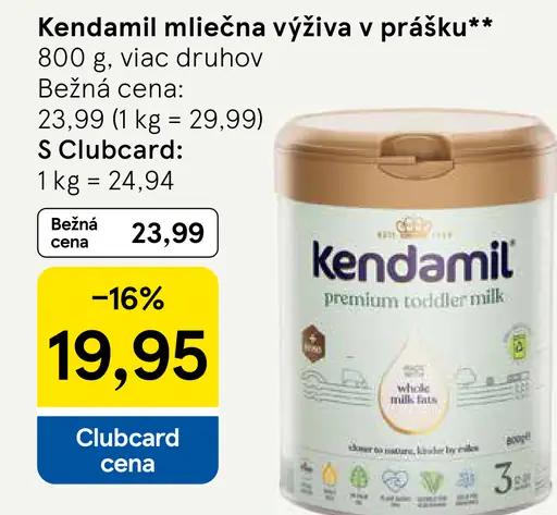 Kendamil mliečna výživa v prášku