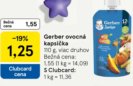 Gerber Natural ovocná kapsička