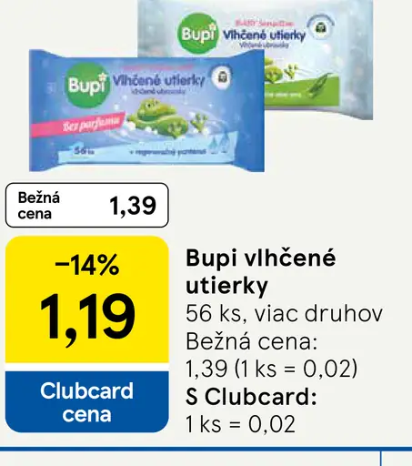 Bupi vlhčené utierky