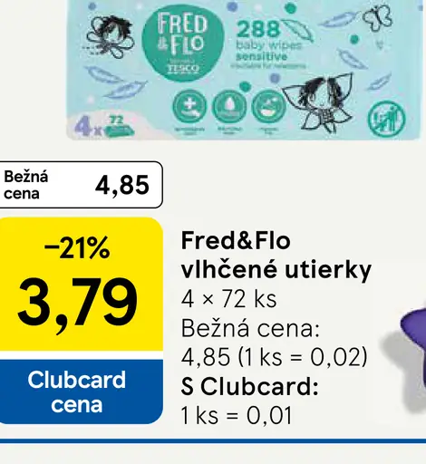 Fred&Flo vlhčené utierky
