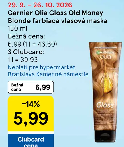 Garnier Olia Gloss Old Money Blonde farbiaca vlasová maska