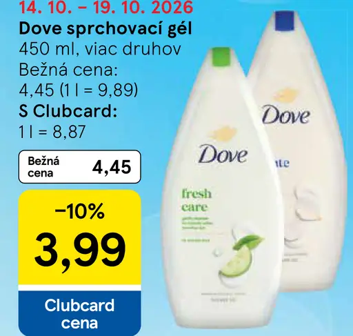 Dove sprchovací gél, viac druhov