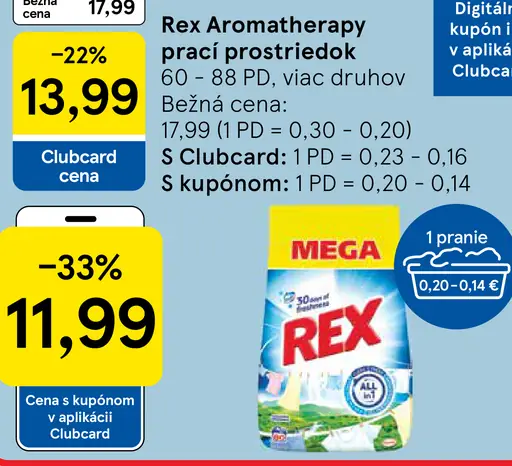 Rex Aromatherapy prací prostriedok viac druhov