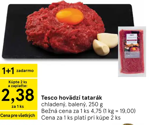 Tesco hovädzí tatarák