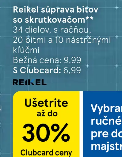 Reikel súprava bitov so skrutkovačom, nástrčnými kľúčmi a račňou