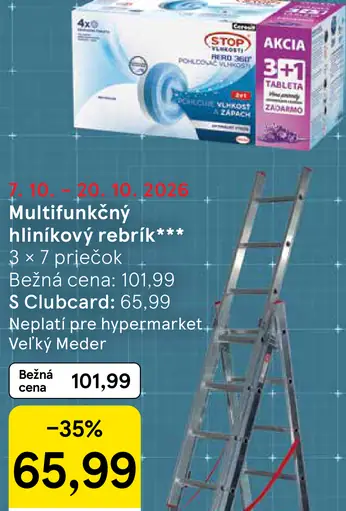 Multifunkčný hliníkový rebrík