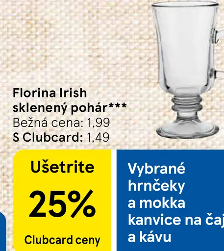 Florina Irish sklenený pohár