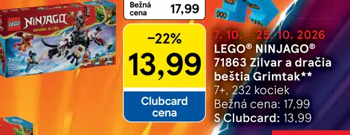 LEGO NINJAGO 71863 Zilvar a dračia beštia Grimtak