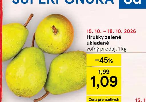 Hrušky zelené