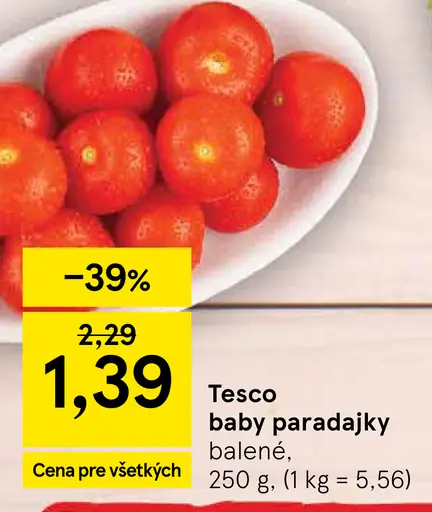 Tesco Baby paradajky podlhovasté