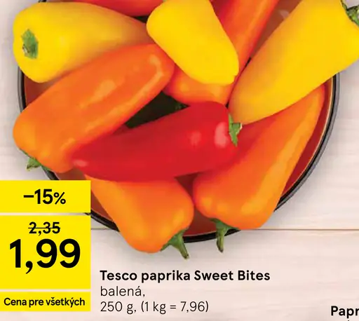 Tesco paprika Sweet Bites