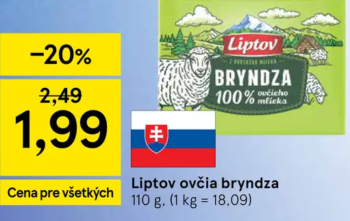 Liptov ovčia bryndza 100 % ovčieho mlieka