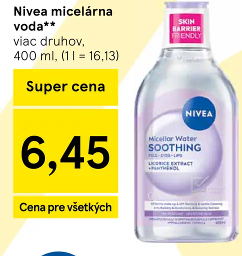 Nivea micelárna voda Soothing
