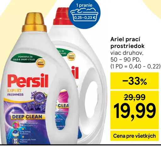 Persil prací prostriedok – Expert Freshness a ďalšie druhy